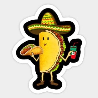 Tacos i love tacos taco day best Mexican food Sticker